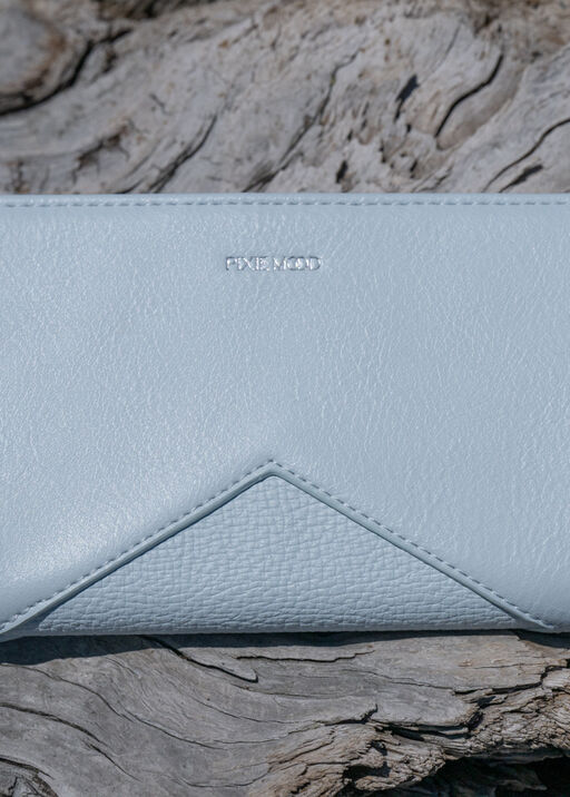 Vegan Leather Wallet, Blue, original